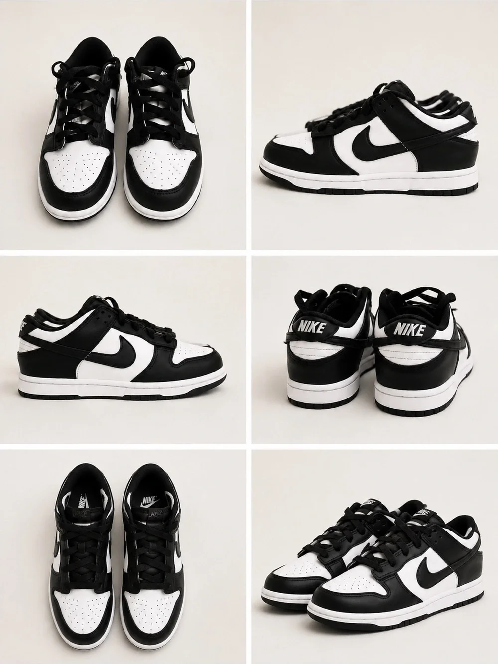 Nike Kids Black and White Low-Top Sneakers